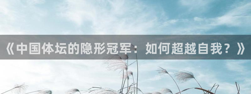 MK体育官网下载招商电话地址：《中国体坛的隐形冠军：