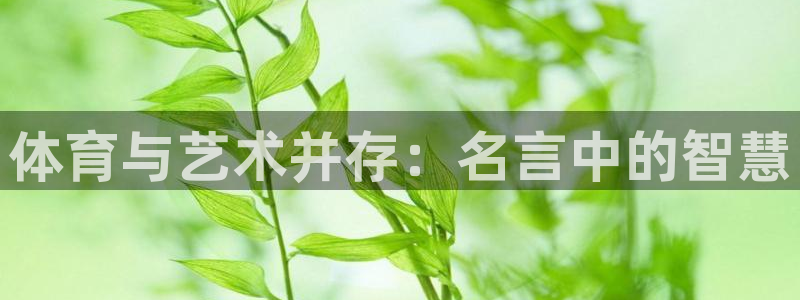 MK体育官网下载平台APP：体育与艺术并存：名言中的智慧