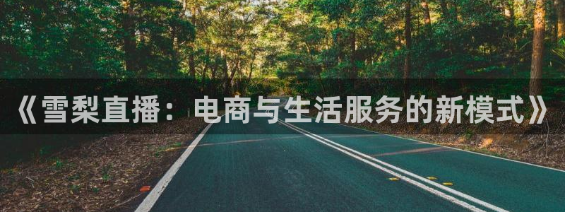 919球赛直播：《雪梨直播：电商与生活服务的新模式》