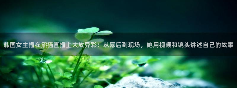 919篮球直播：韩国女主播在熊猫直播上大放异彩：从幕后到现场，她用视频和镜头讲述自己的故事